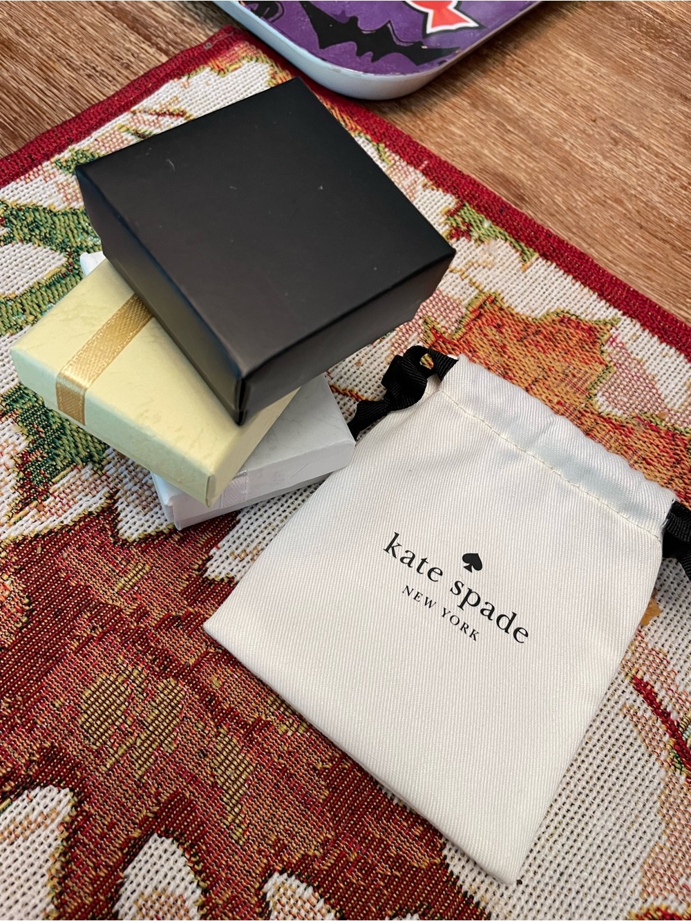 kate spade Drawstring Jewelry Pouch / 3 jewelry boxes bundle
